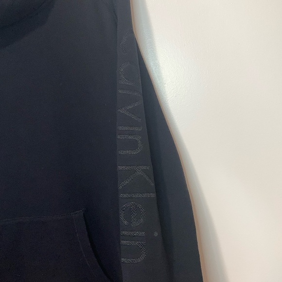 Calvin Klein Performance Black Cowl Neck Hoodie Sweatshirt Size Large - Picture 3 of 9